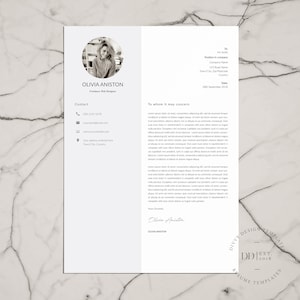 CV Template, Resume Template with Photo for Microsoft Word and InDesign, Professional and Creative CV image 4
