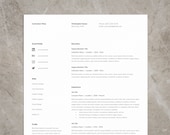 Professional CV Template and Cover Letter, Resume Template for Word and InDesign, Simple CV Template, Modern Resume, Instant Download