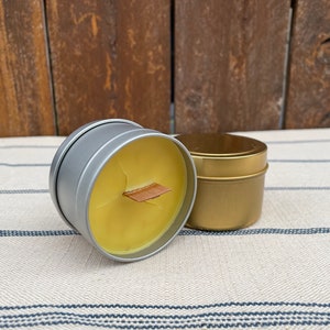4 oz crackling wood-wick candles - hand poured candles - coconut soy beeswax candles
