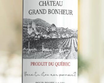 Solicitud de etiqueta de vino patrocinador/madrina