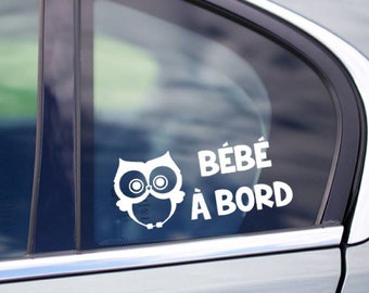 Vinilo coche bebé a bordo: Búho