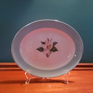 Turquoise 11" China Oval Serving Platter by Lifetime China