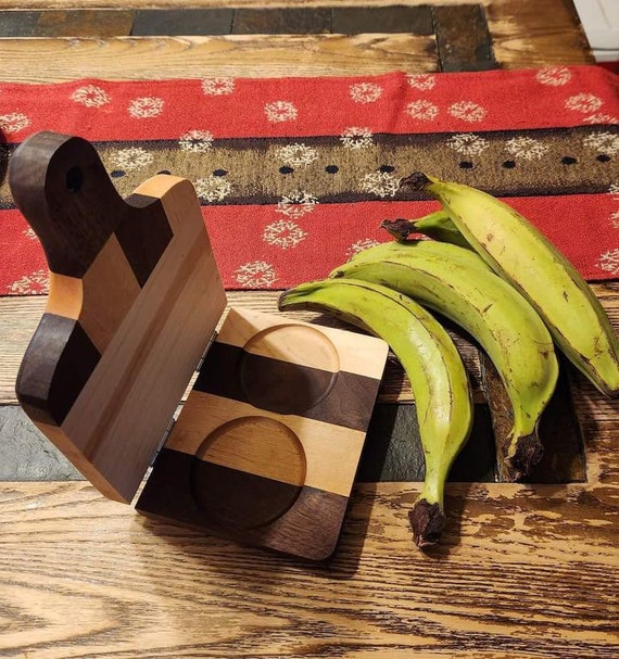 Banana Smasher Maker,plantain Masher,2 In 1 Wooden Tostonera