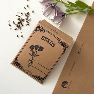 25 Seed Packet Envelopes Mini Kraft Seed Recycled Kraft Seed Envelopes Seed  Packet Wedding Favors 2.25 X 3.5 Inches 