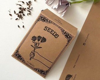 Custom Seed Packets,Instant download, Seed Envelope, Printable seed packet, Garden supply, DIY, Wedding favor, seed packet