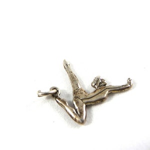 Signed 925 Sterling Silver Gymnastics Charm/ Pendant