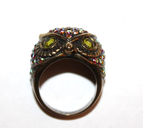 Kirks Folly Owl Ring Brass Tone Plated - image 2