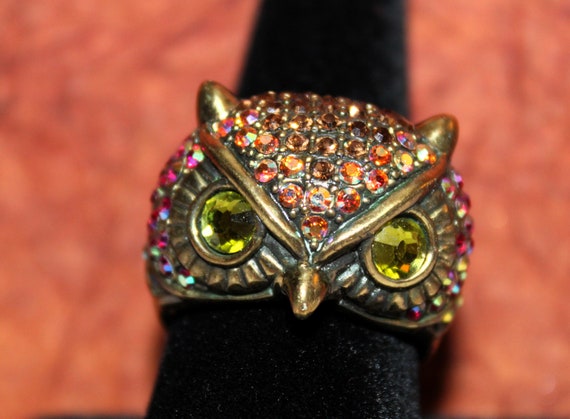 Kirks Folly Owl Ring Brass Tone Plated - image 6