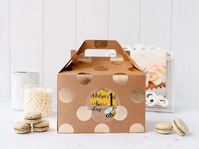 Personalized First Bee Day Clear Stickers: Birthday Party Favor - Etsy