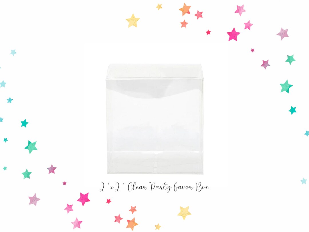 Set of 10 Clear Boxes for Favors, Pvc Party Favor Boxes, Clear Small