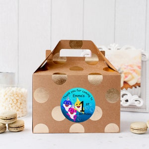 Baby Shark Birthday Party Favor etiquetas, Baby Shark Party, Baby Shark Doo Doo, 1st Birthday Favors, Etiquetas personalizadas