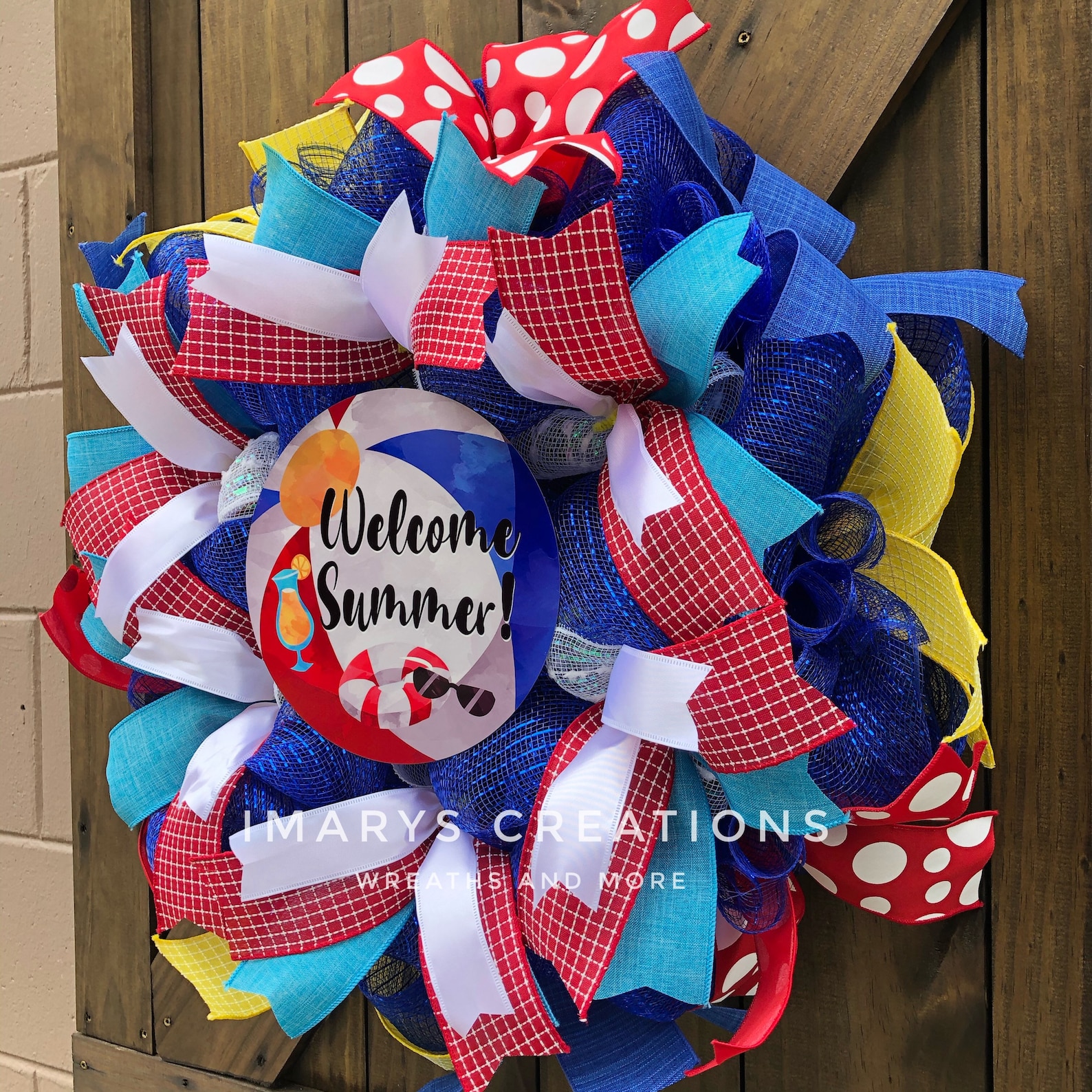 Beach Ball Decor Pool Party Wreath Beach Ball Wreath Pool Etsy