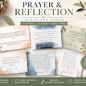 Laminated Bible Verse Cards: Weekly Scripture Memory, Christian Gift