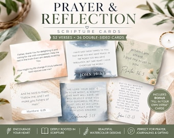 Laminated Bible Verse Cards: Weekly Scripture Memory, Christian Gift