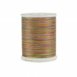 May include: A spool of metallic embroidery thread with a rainbow of colors, including gold, green, and brown.