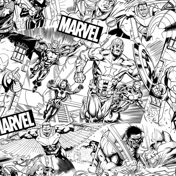 Marvel Avengers Sketch - Etsy