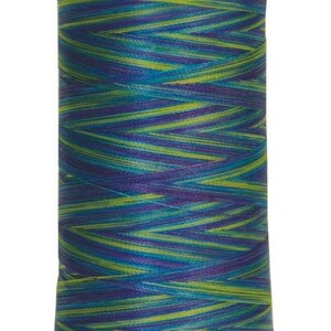 May include: A spool of blue, green, and purple variegated thread.