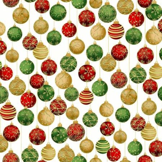 Cream Christmas Ornaments W/metallic Etsy