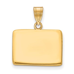 Colorado State Shape Engravable Charm Pendant Necklace Sterling Silver or 14k Gold