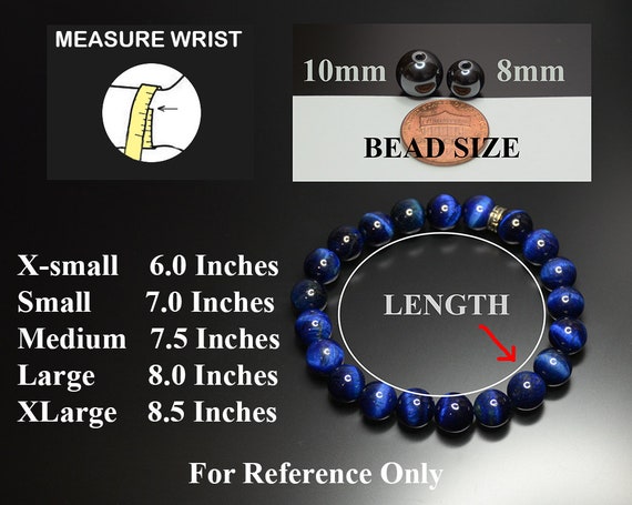 Blue Sandstone Bracelet for Women and Men Stretchy Fit 7 Inch