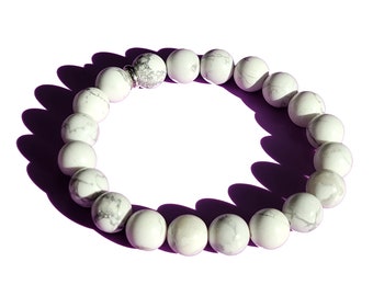 Howlite Chakra Bead Stretch Bracelet Jewelry Gift MEN WOMEN Handmade