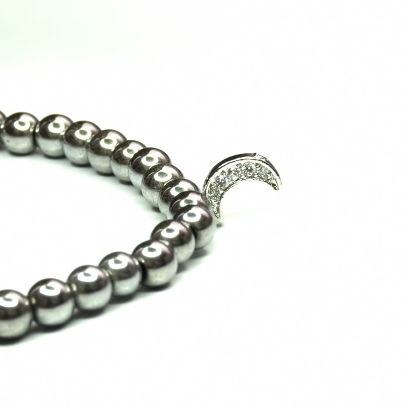 Minimalist Simple Hematite Chakra Attraction Bead Bracelet for Men /& Women 4mm