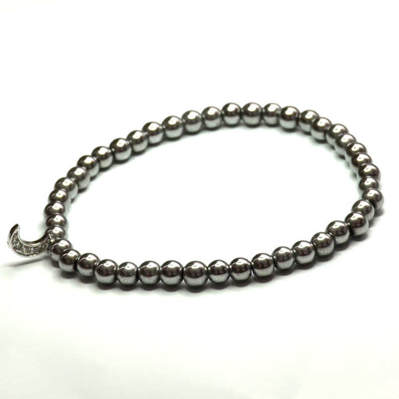 Minimalist Simple Hematite Chakra Attraction Bead Bracelet for Men /& Women 4mm