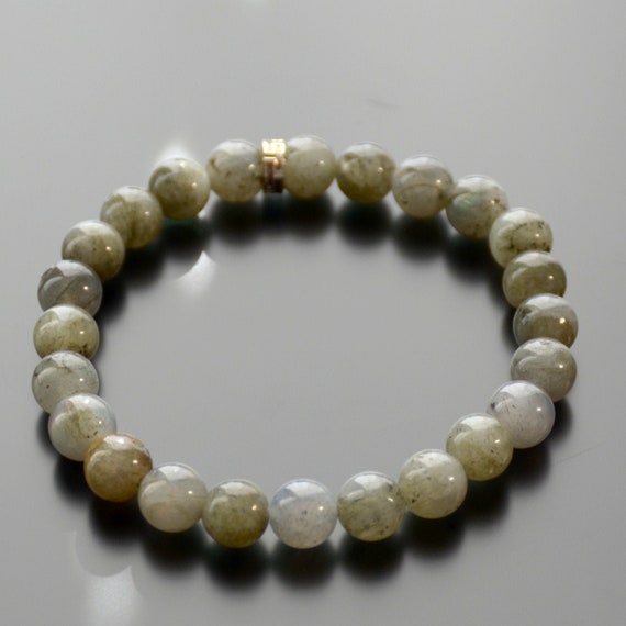 Labradorite Bead Bracelet Chakra Calm Gift for Men & Women 6mm | Etsy