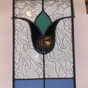 Stained Glass Tulip Panel