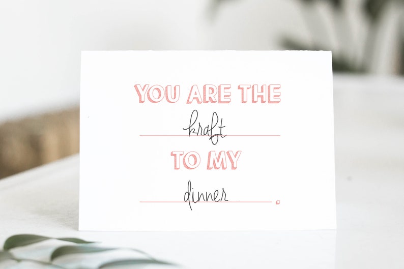 Fill in the Blank Card You Are the Blank to My Blank Etsy