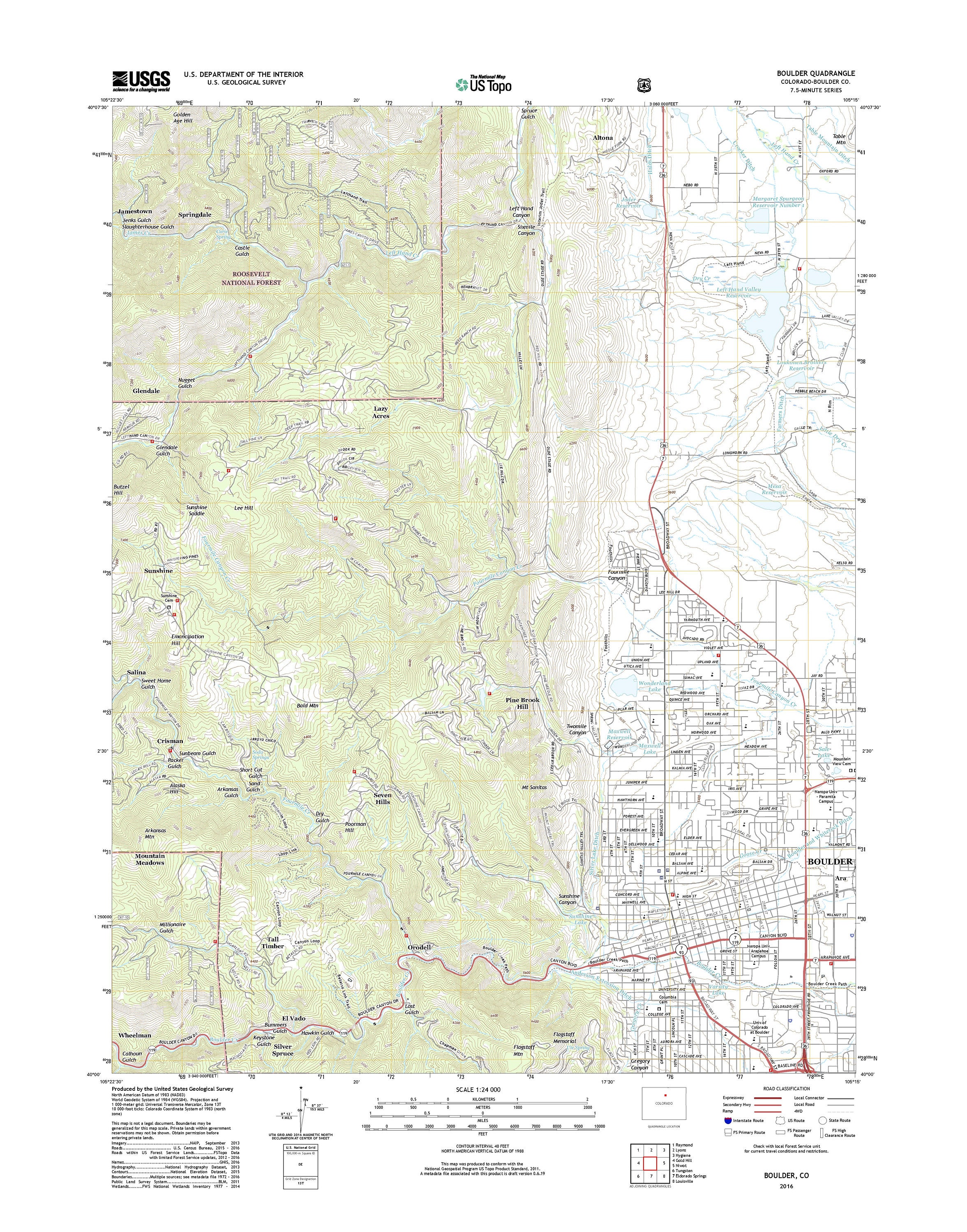 Framed Topographic Maps Boulder Colorado Gift for Hikers. Etsy UK