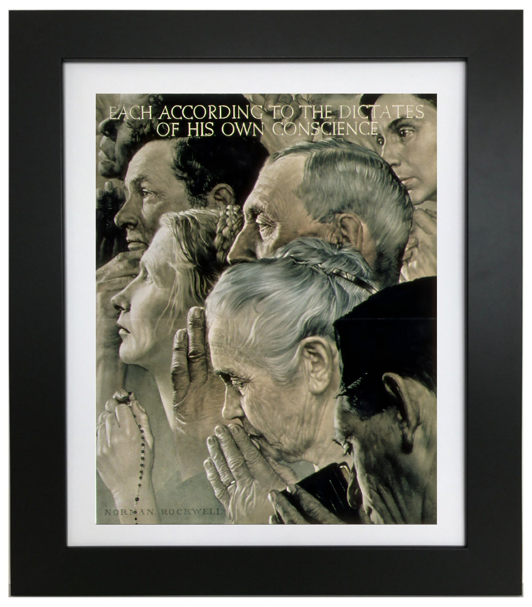 Freedom of Worship by Norman Rockwell. Handmade in the USA. - Etsy