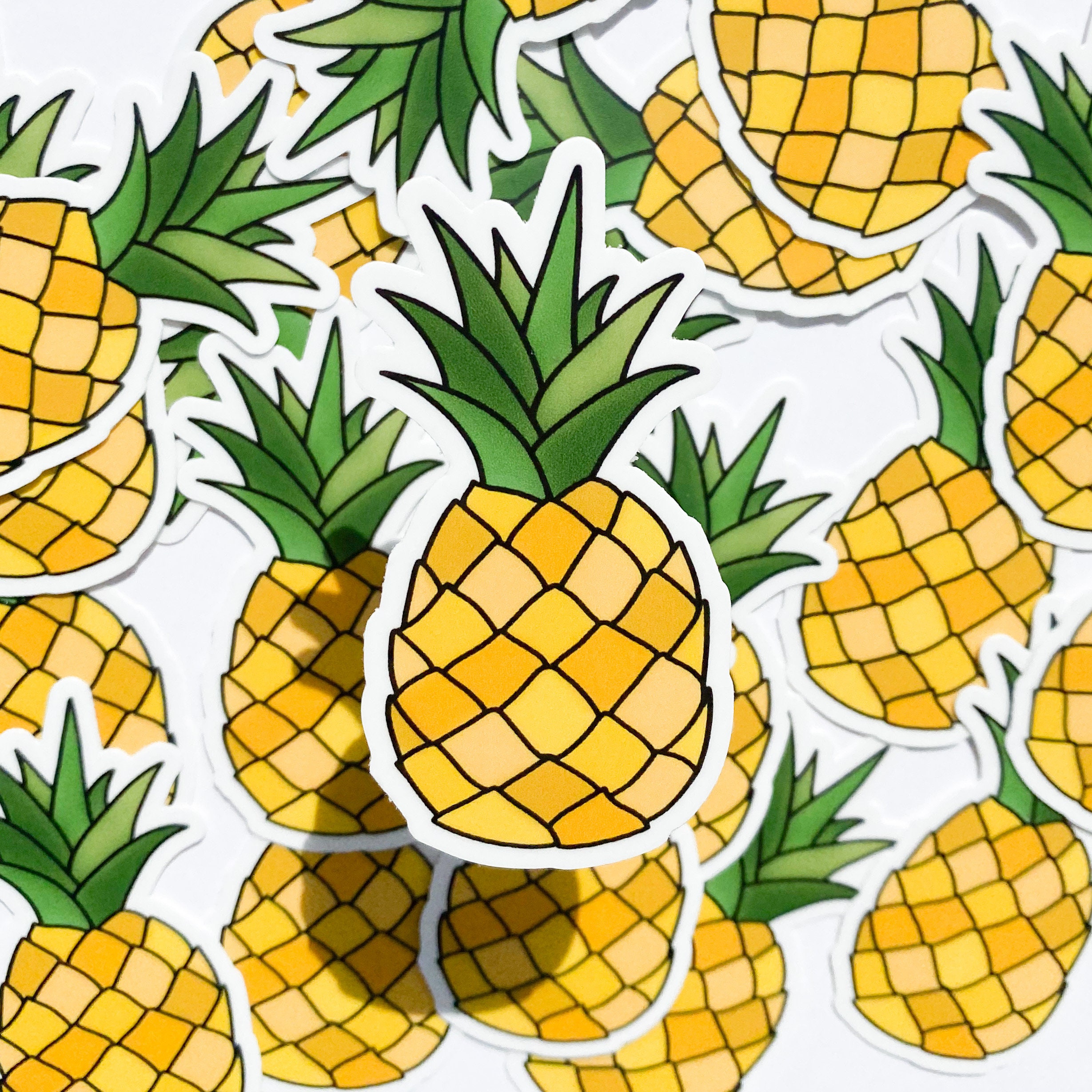 Pineapple 3 Sticker Pineapple Sticker Pineapple Etsy