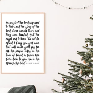Luke 2:9-11 *DIGITAL* Word Art Set | wall art | digital print | Bible Verse art | Christmas decor | minimalistic Christmas | Xmas art