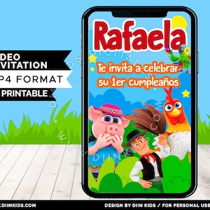 Zenon l’agriculteur Invitation animée, Anniversaire Ferme enfant, Vidéo Zenon, Carte vidéo, Vidéo personnalisée, Invitation Zenon Anniversaire
