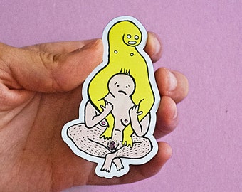 Magnet • Sad Nude with Shoulder Ghost • Erotic Feminist Art