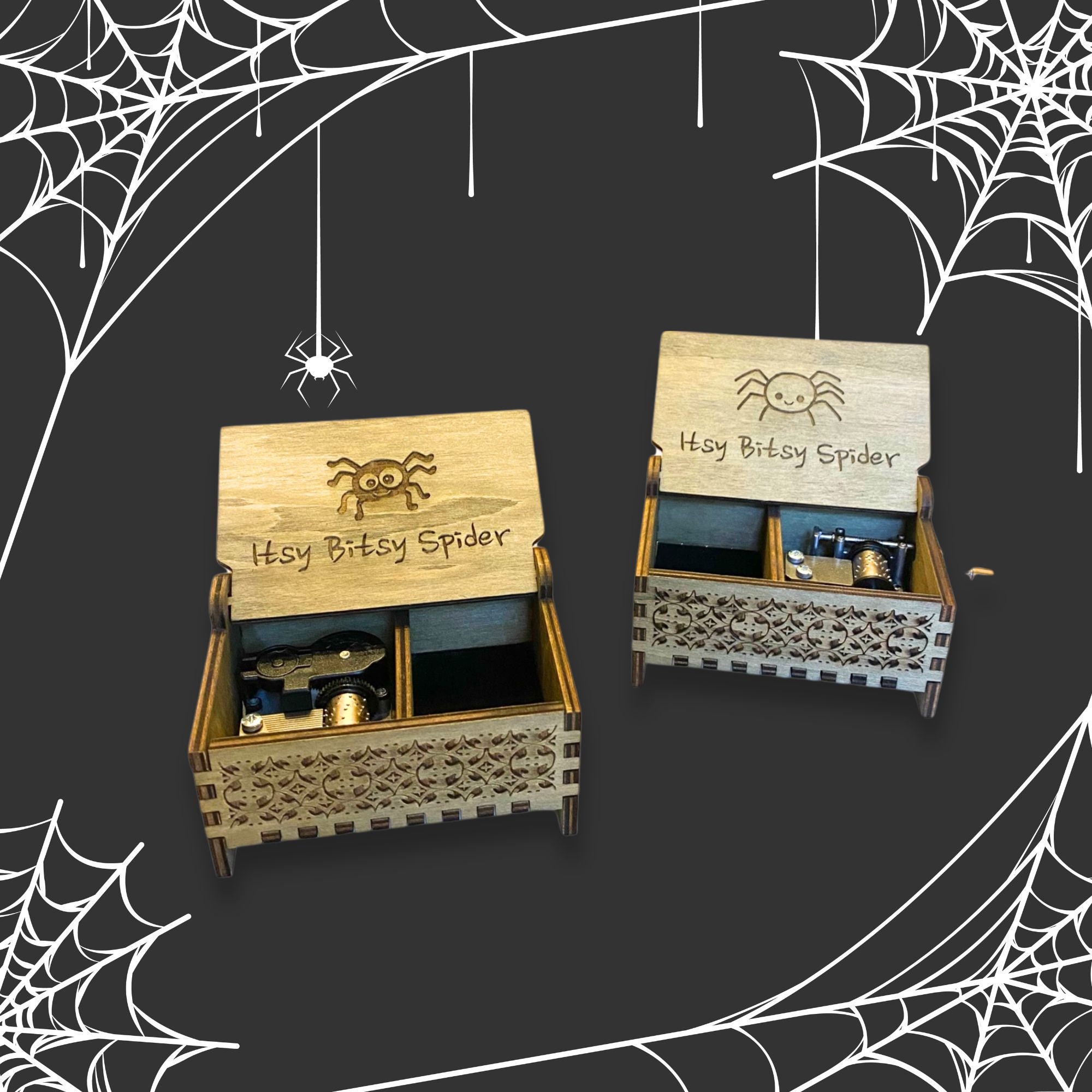 Itsy Bitsy Spider Music Box | Keepsake Compartment | Wind-up