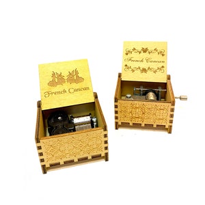 French Cancan | Wooden Music Box | Wind-up & Hand-crank Versions | Custom Engraving | The Perfect Gift for Music Lovers