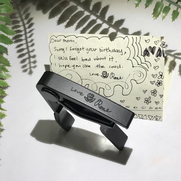 Matte Black Handwriting Guitar Capo, Customised Message, Perfect Personalised Gift & Keepsakes for Guitarists and Musicians!