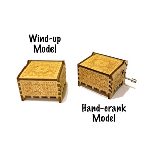 Clair de Lune | Wooden Music Box| Wind-up & Hand-crank Versions | Custom Engraving | Free Gift Box | Perfect Gift for Classical Music Lovers image 4