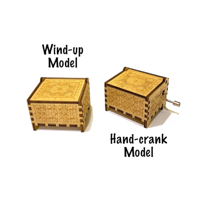 Clair de Lune | Wooden Music Box| Wind-up & Hand-crank Versions | Custom Engraving | Free Gift Box | Perfect Gift for Classical Music Lovers image 4