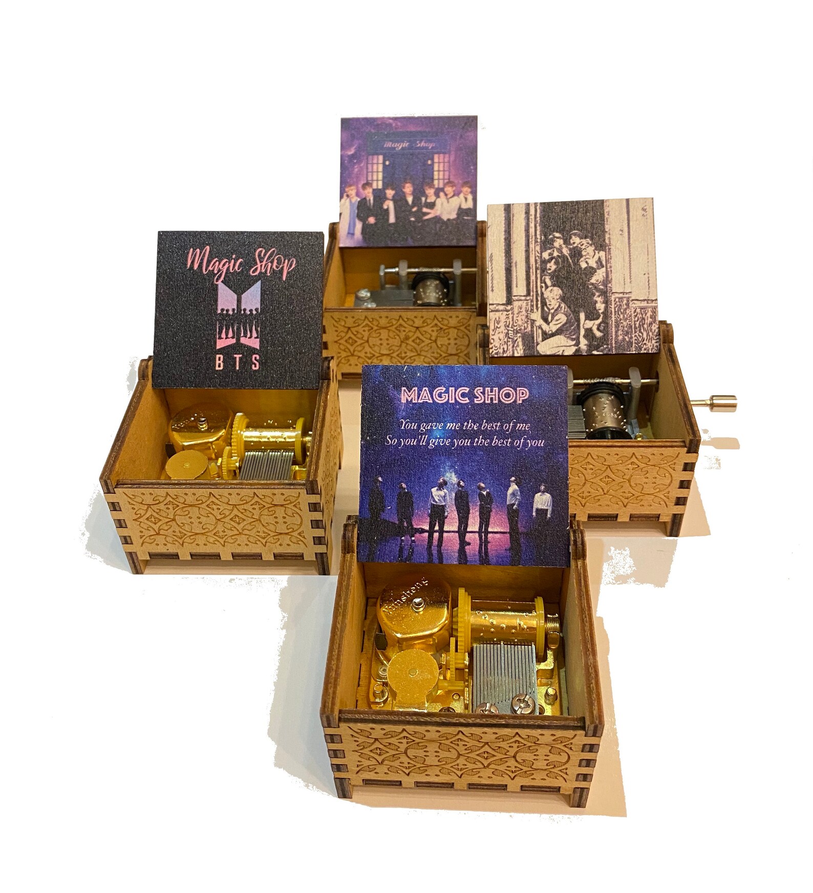 Magic Shop / BTS / Wooden Music Box / Windup &Handcrank Etsy