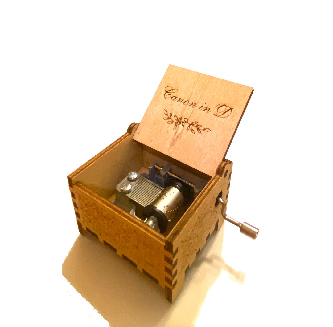 Canon in D Wooden Music Box Windup & Handcrank Version Custom