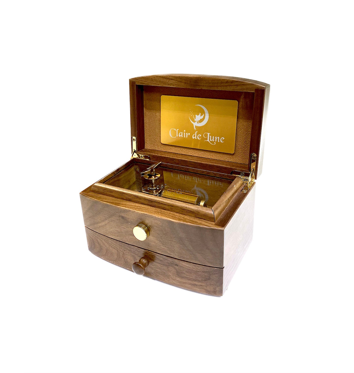 Clair De Lune | Premium 30-note Wind-up Wooden Music Box