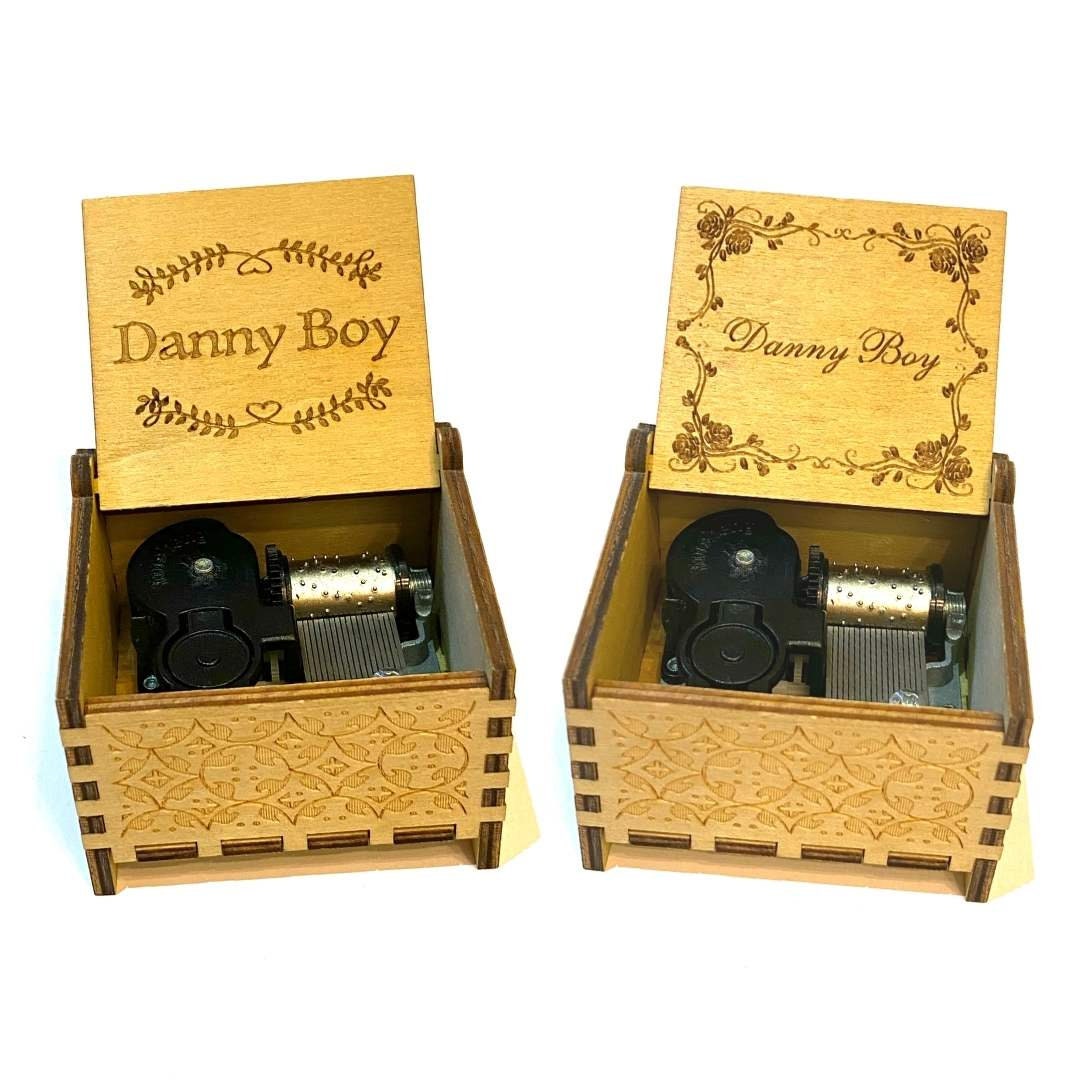 Danny Boy Wooden Music Box Windup & Handcrank Versions Custom