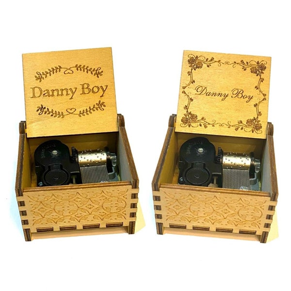 Danny Boy | Wooden Music Box | Wind-up & Hand-crank Versions | Custom Engraving | The Perfect Nostalgic Gift for Your Loved One