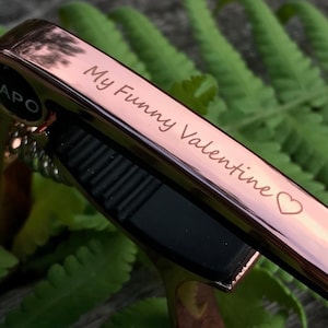 Personalised Mirror Rose Gold Guitar Capo, Customised Message, Free Engravings, perfect Birthday Gift for Guitarists, Gift for Musicians!