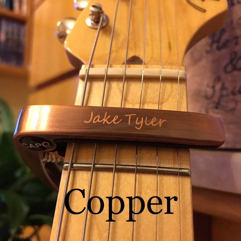 Personalised Guitar Capo, Customised Message, Free Engravings, Free Gift Box, Birthday Gift, Christmas Gift for Guitarists, Musician Gift image 4