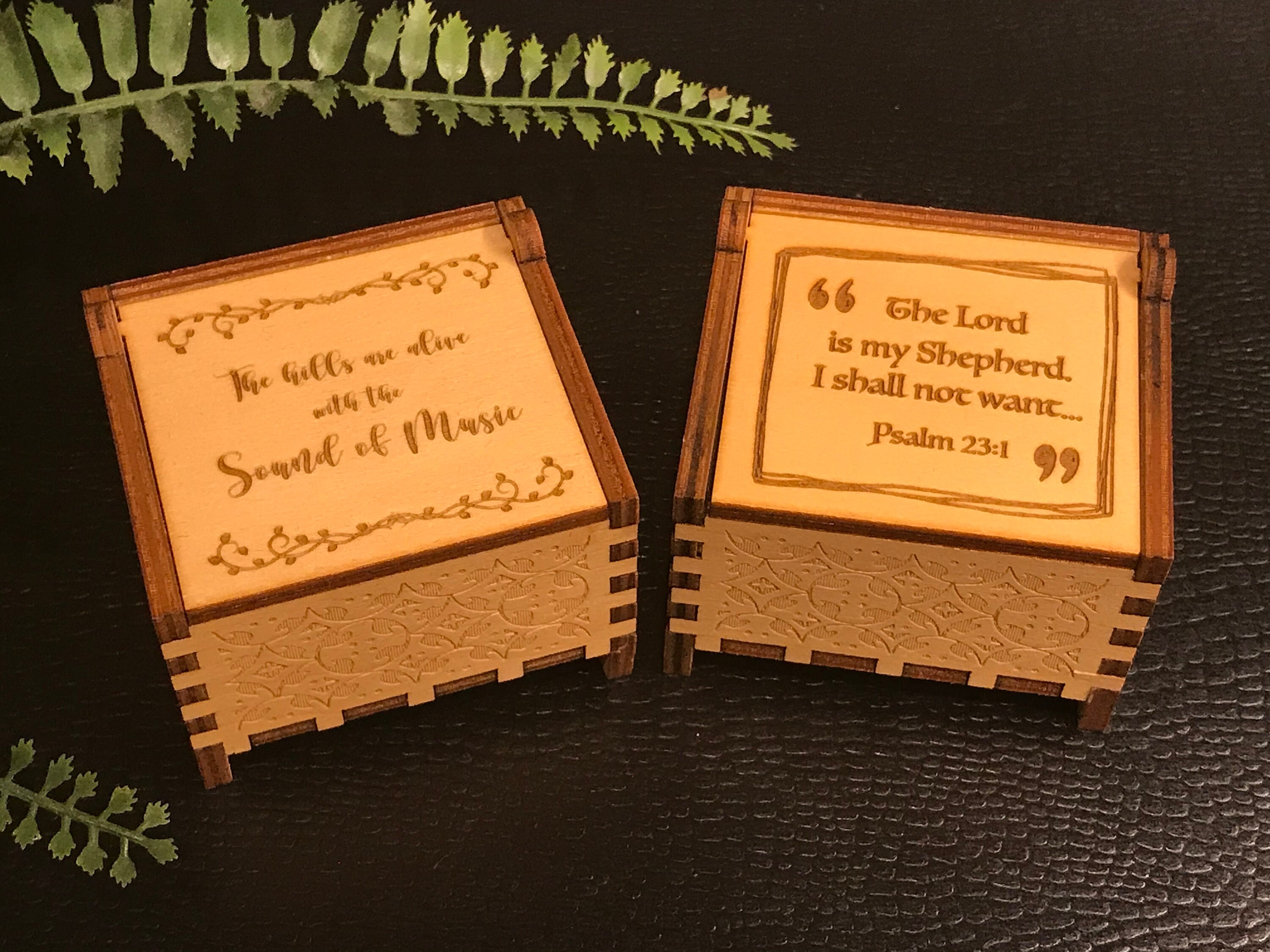 Design Your Own Wooden Windup Music Box Custom Engraving Etsy