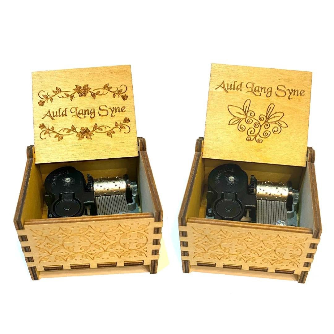 Auld Lang Syne Wooden Music Box Windup & Handcrank Etsy